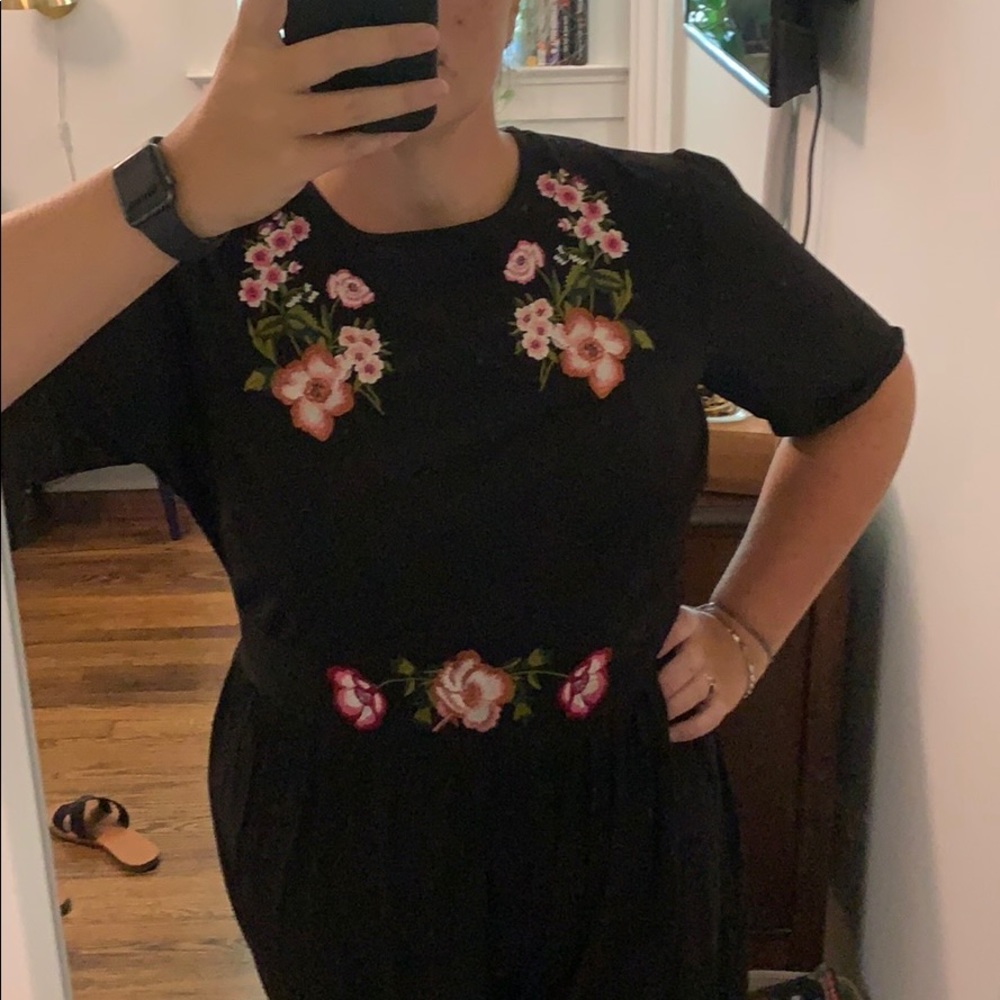 ASOS jumpsuit - backless with floral embroidery